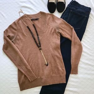 The Limited Tan V-Neck Sweater